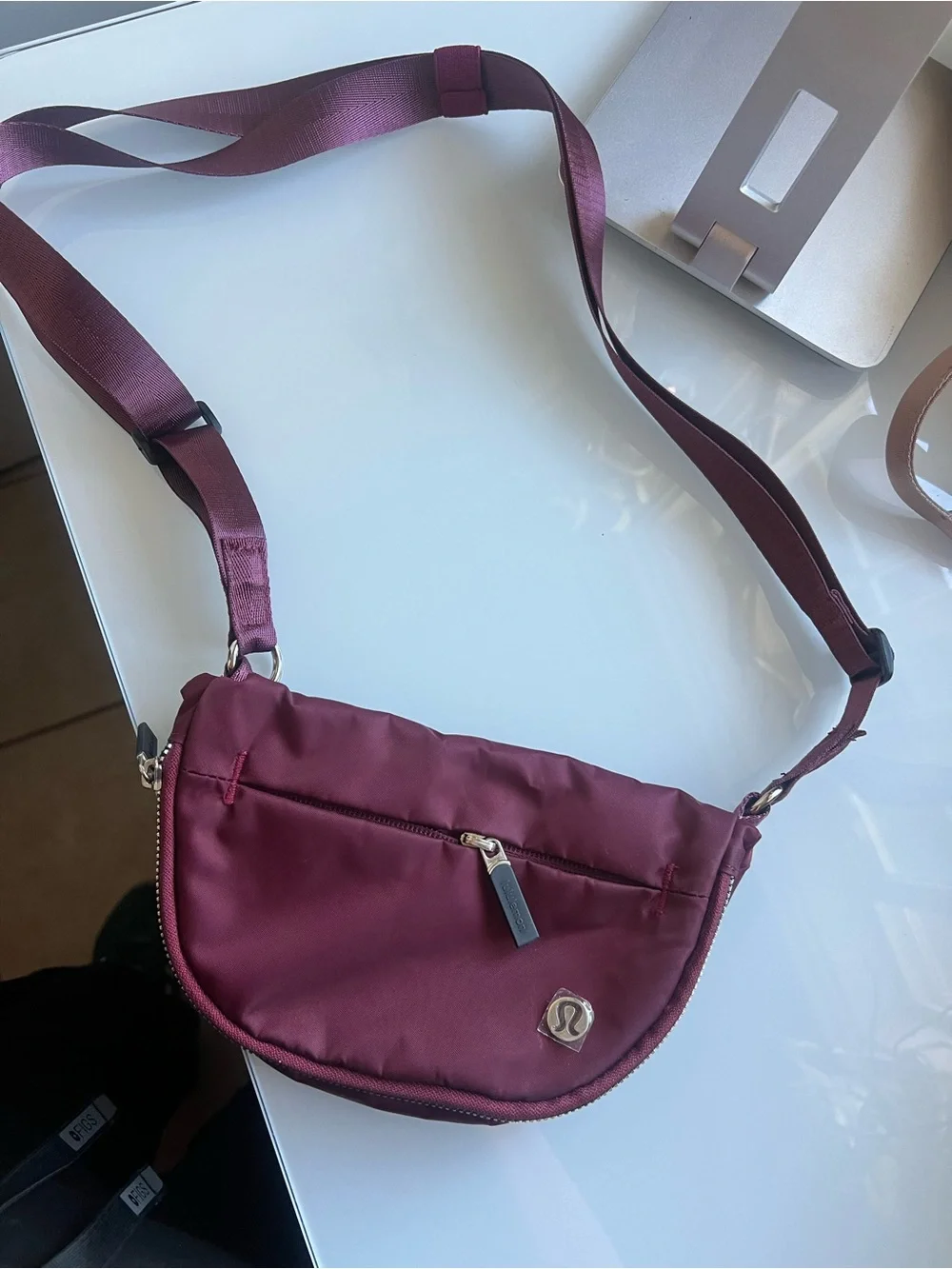 lululemon athl Burgundy Crossbody Bag